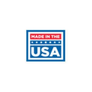 Red white and blue graphic that says "made in the USA"